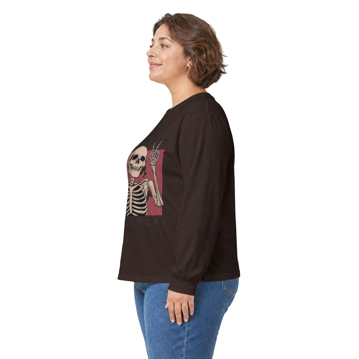 It's a Beautiful Day Skull Graphic Long Sleeve Tee