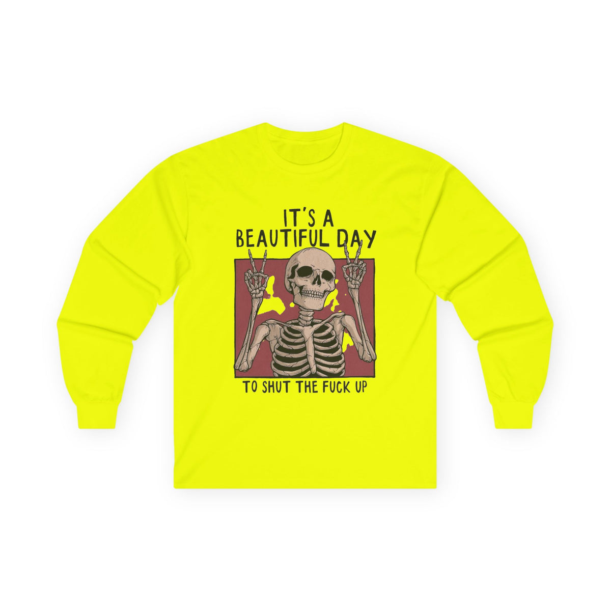 It's a Beautiful Day Skull Graphic Long Sleeve Tee