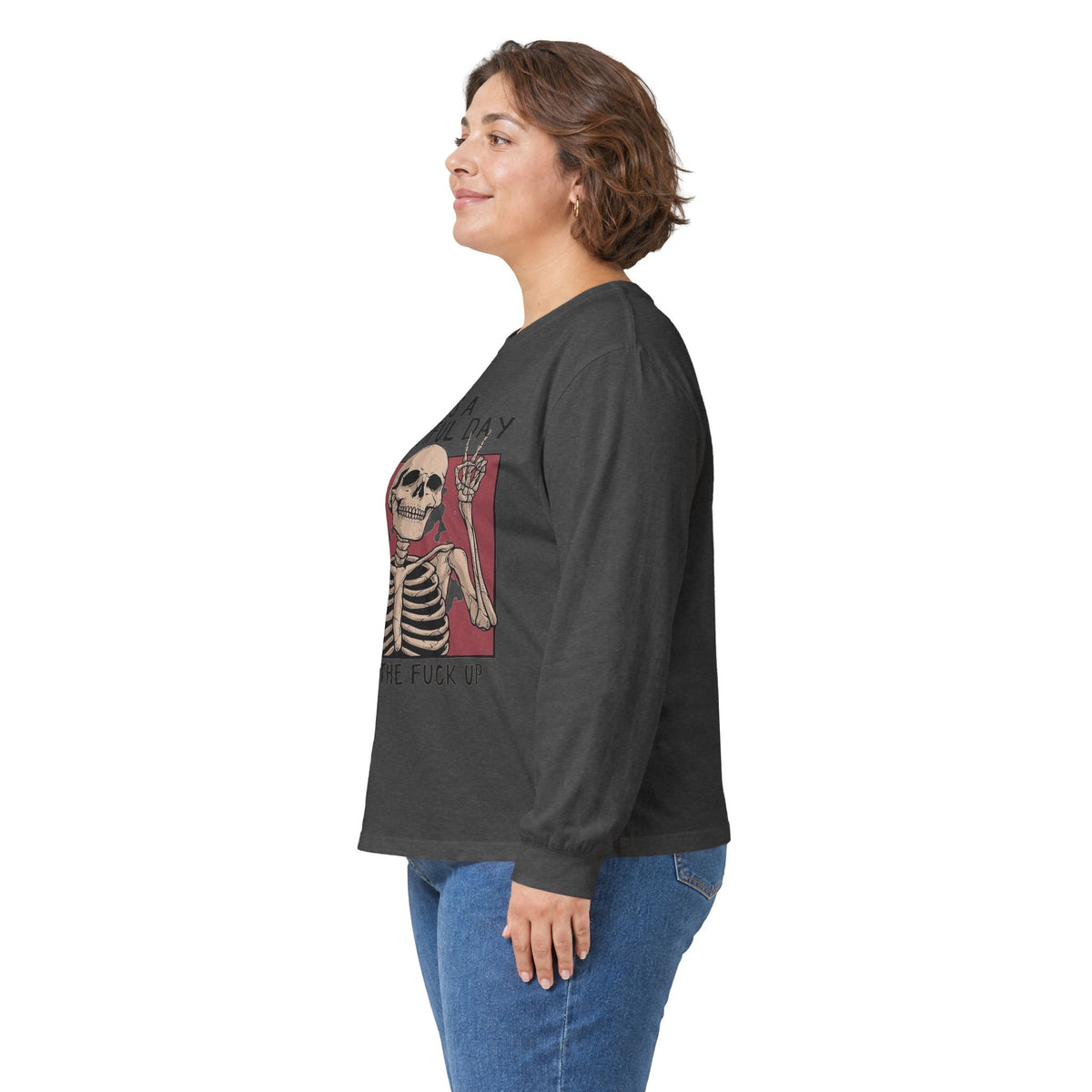 It's a Beautiful Day Skull Graphic Long Sleeve Tee