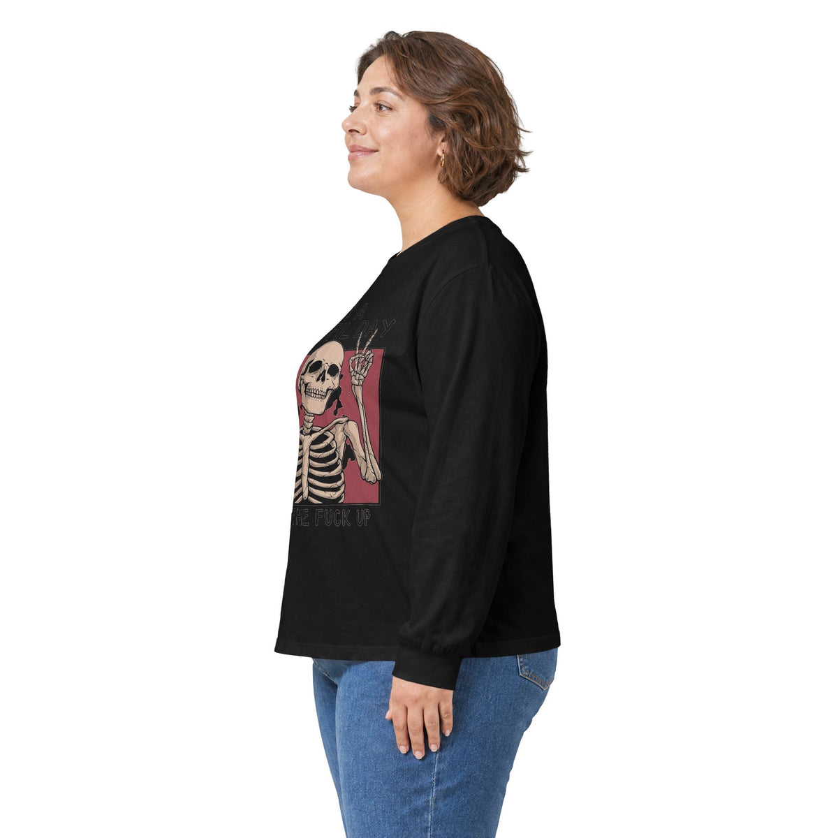 It's a Beautiful Day Skull Graphic Long Sleeve Tee