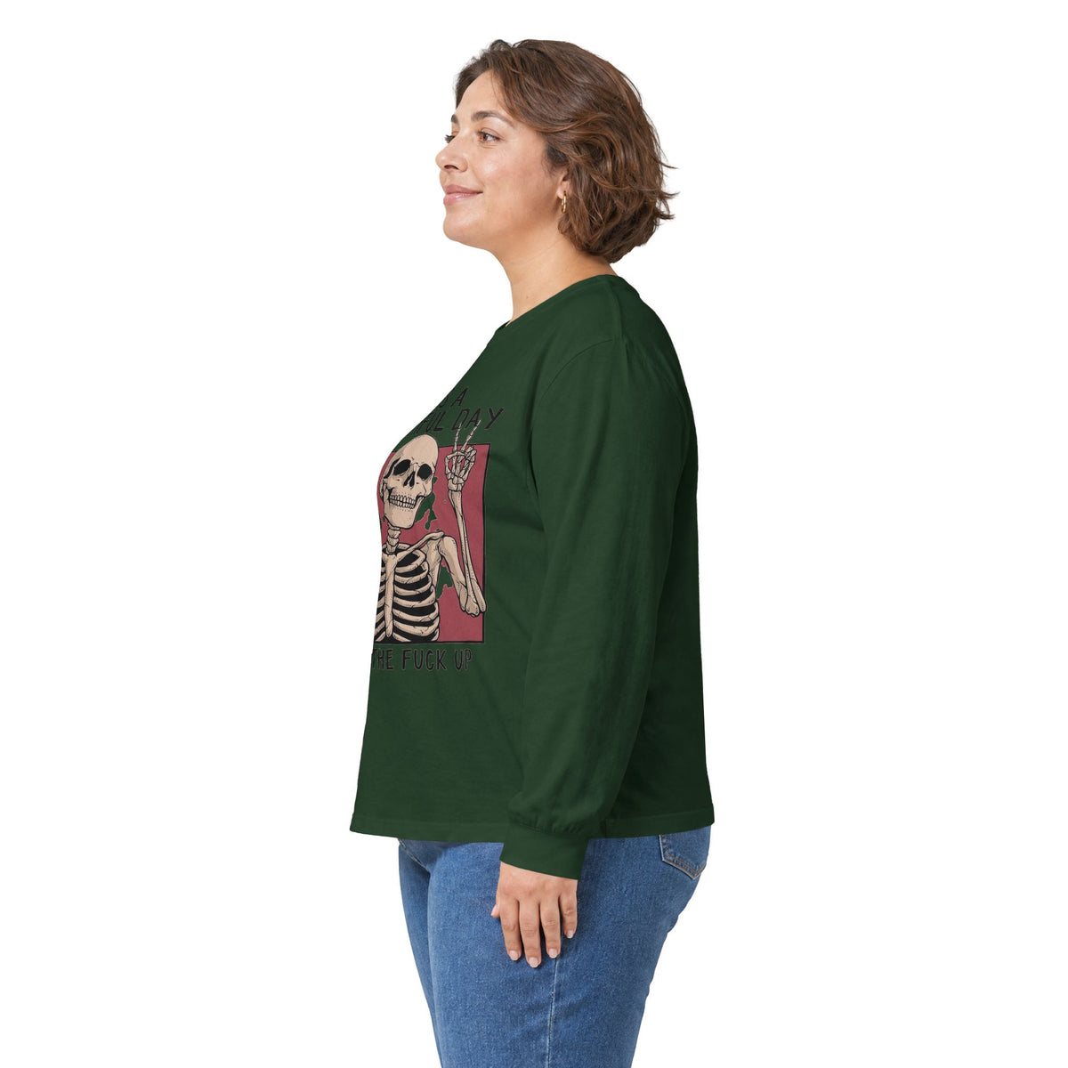 It's a Beautiful Day Skull Graphic Long Sleeve Tee